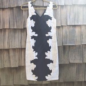 Fleur de Lis accented midi dress